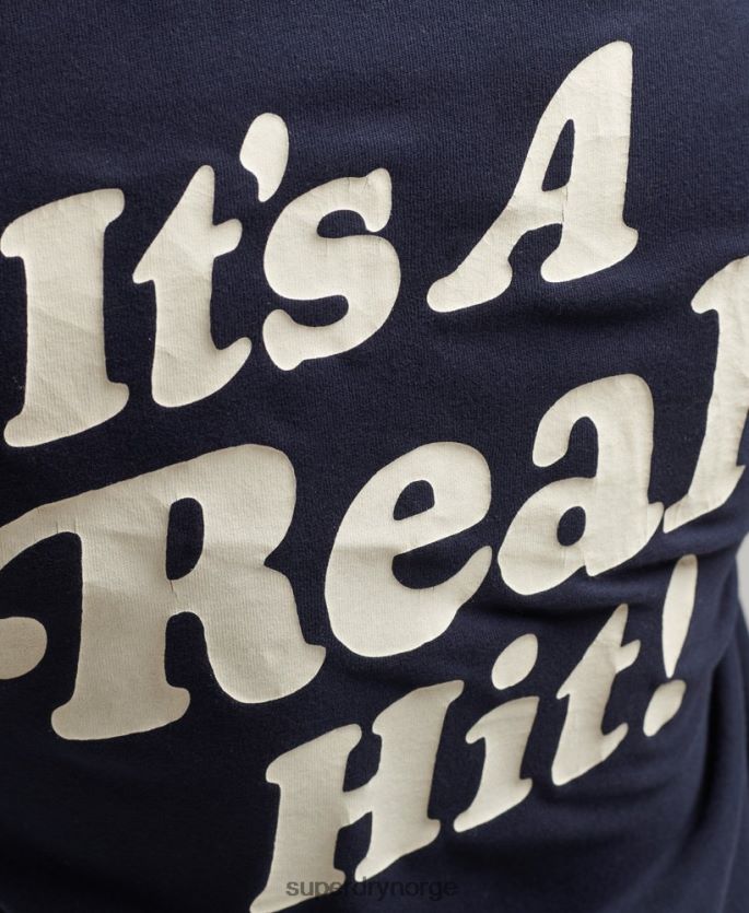 Superdry marinen klær 86P46D4811 cooper retro grafisk t-skjorte fra 70-tallet menn