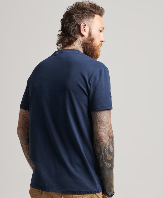 Superdry marinen klær 86P46D4812 t-skjorte med lommer i økologisk bomull menn