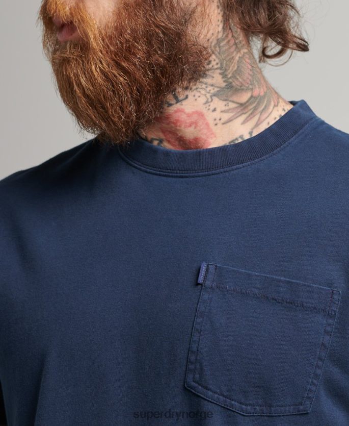 Superdry marinen klær 86P46D4812 t-skjorte med lommer i økologisk bomull menn