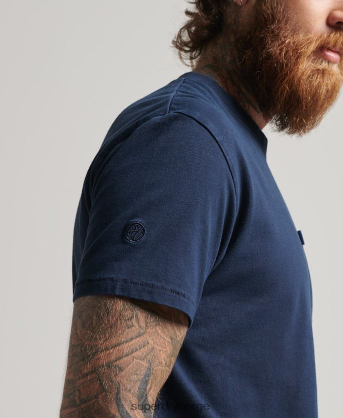 Superdry marinen klær 86P46D4812 t-skjorte med lommer i økologisk bomull menn