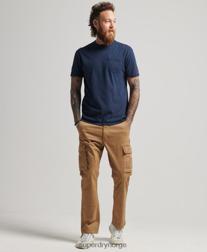 Superdry marinen klær 86P46D4812 t-skjorte med lommer i økologisk bomull menn