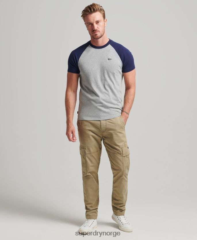 Superdry marinen klær 86P46D4868 organisk bomull essensielt baseball-t-skjorte med logo menn