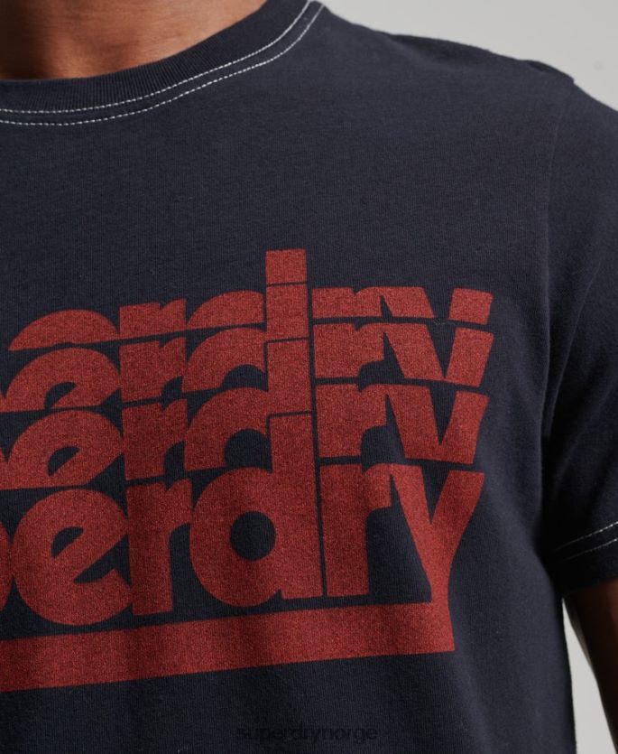 Superdry marinen klær 86P46D4873 vintage t-skjorte med striper fra 70-tallet menn