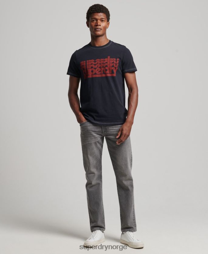 Superdry marinen klær 86P46D4873 vintage t-skjorte med striper fra 70-tallet menn