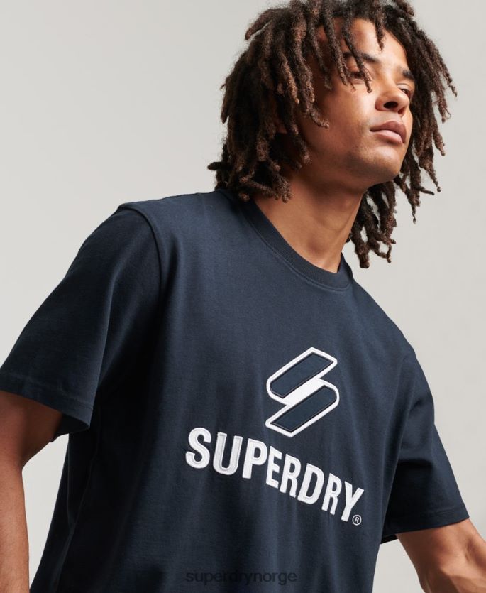 Superdry marinen klær 86P46D4880 s logo stablet applikasjons-t-skjorte menn