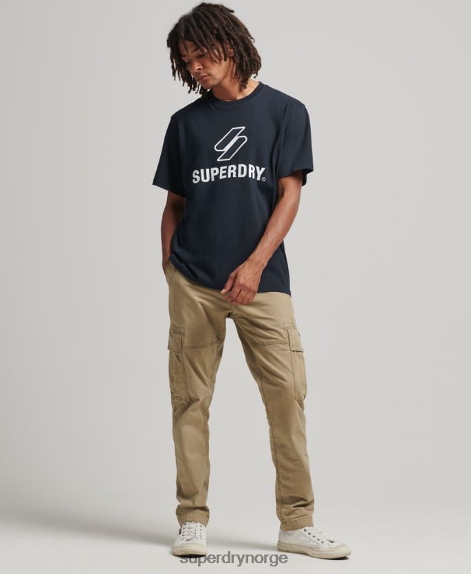 Superdry marinen klær 86P46D4880 s logo stablet applikasjons-t-skjorte menn