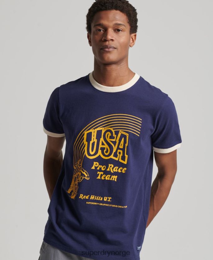 Superdry marinen klær 86P46D4914 vintage min generasjons t-skjorte menn