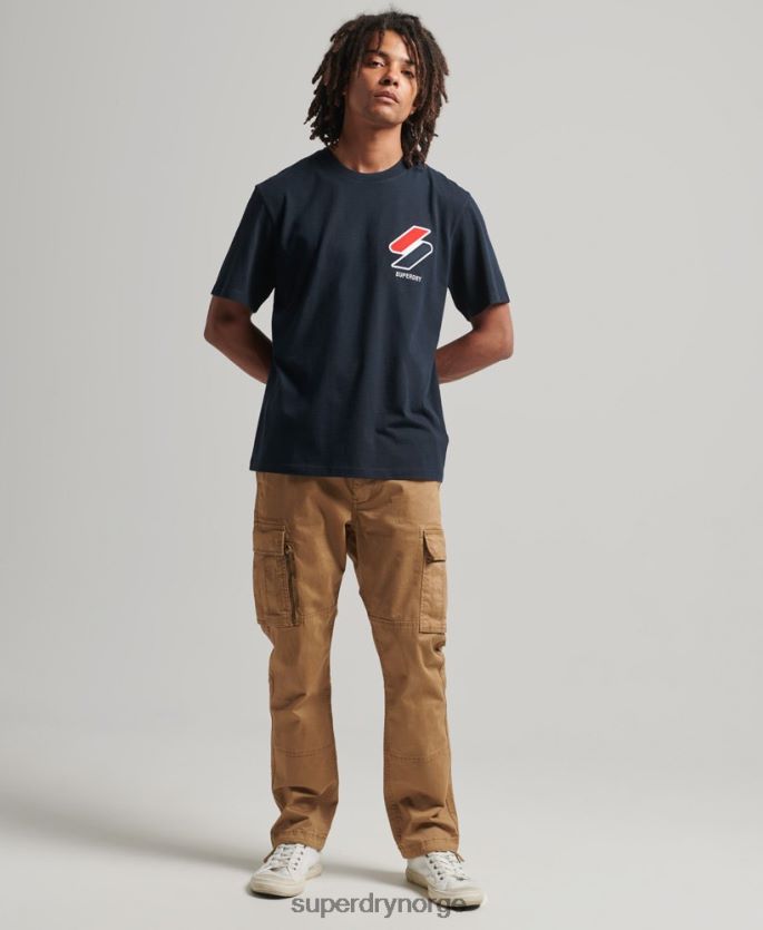 Superdry marinen klær 86P46D4926 klassisk applikasjon t-skjorte menn