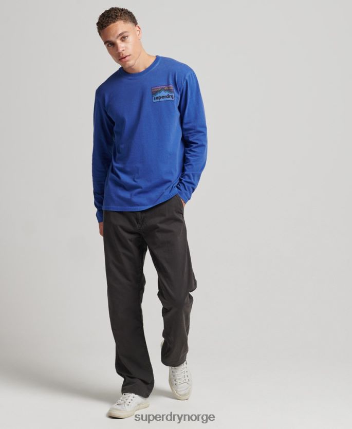 Superdry marinen klær 86P46D6404 90-talls terrengtopp med lange ermer menn
