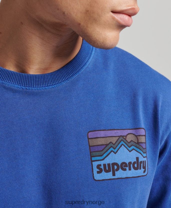 Superdry marinen klær 86P46D6404 90-talls terrengtopp med lange ermer menn