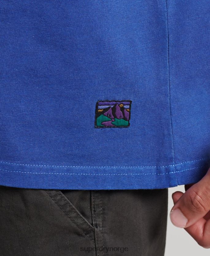 Superdry marinen klær 86P46D6404 90-talls terrengtopp med lange ermer menn