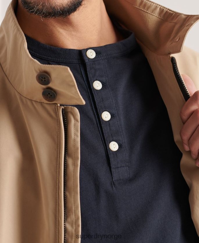 Superdry marinen klær 86P46D6489 økologisk bomull, lett essensiell henley topp menn