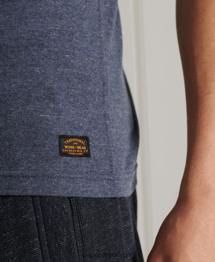 Superdry marinen klær 86P46D6491 Økologisk bomull kortermet henley t-skjorte menn