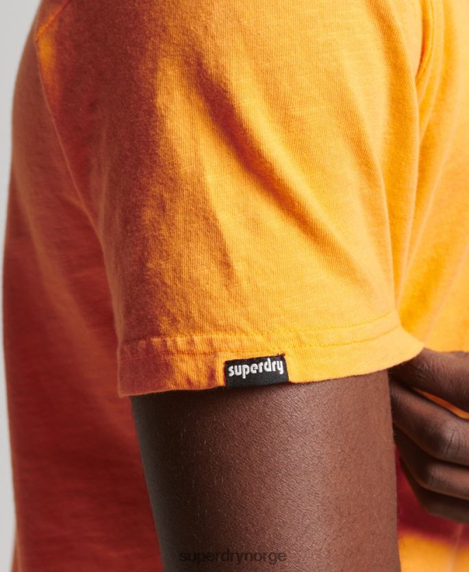 Superdry oransje klær 86P46D4796 vintage merke neon t-skjorte menn