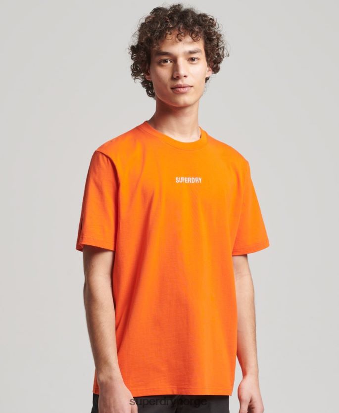 Superdry oransje klær 86P46D4974 yama shield grafisk t-skjorte menn