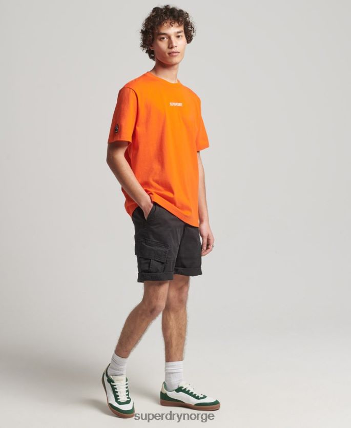 Superdry oransje klær 86P46D4974 yama shield grafisk t-skjorte menn