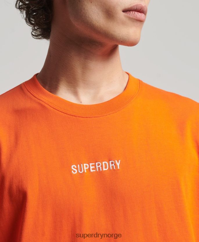 Superdry oransje klær 86P46D4974 yama shield grafisk t-skjorte menn