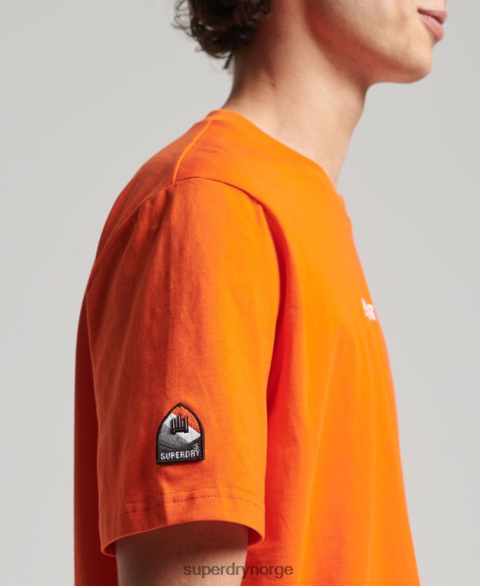 Superdry oransje klær 86P46D4974 yama shield grafisk t-skjorte menn