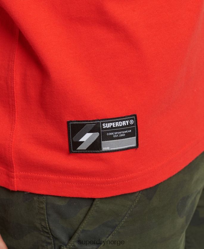 Superdry rød klær 86P46D4799 kode mikro logo t-skjorte menn