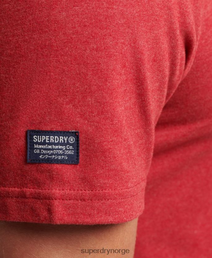 Superdry rød klær 86P46D4826 vintage bedriftslogo mergel t-skjorte menn