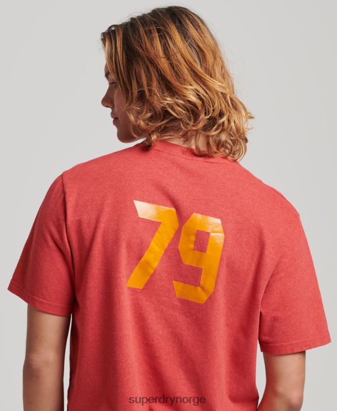 Superdry rød klær 86P46D4894 atletisk by script t-skjorte menn