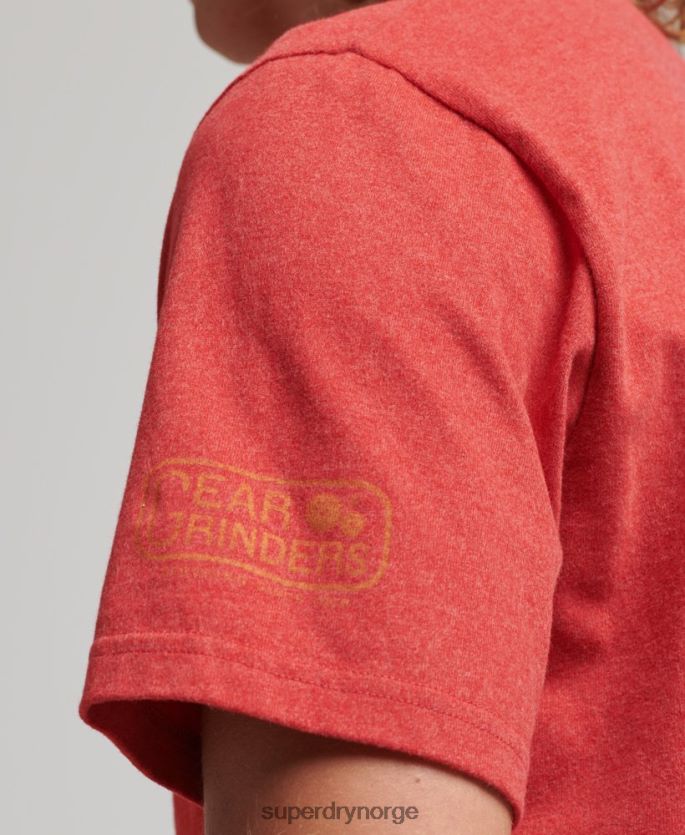Superdry rød klær 86P46D4894 atletisk by script t-skjorte menn