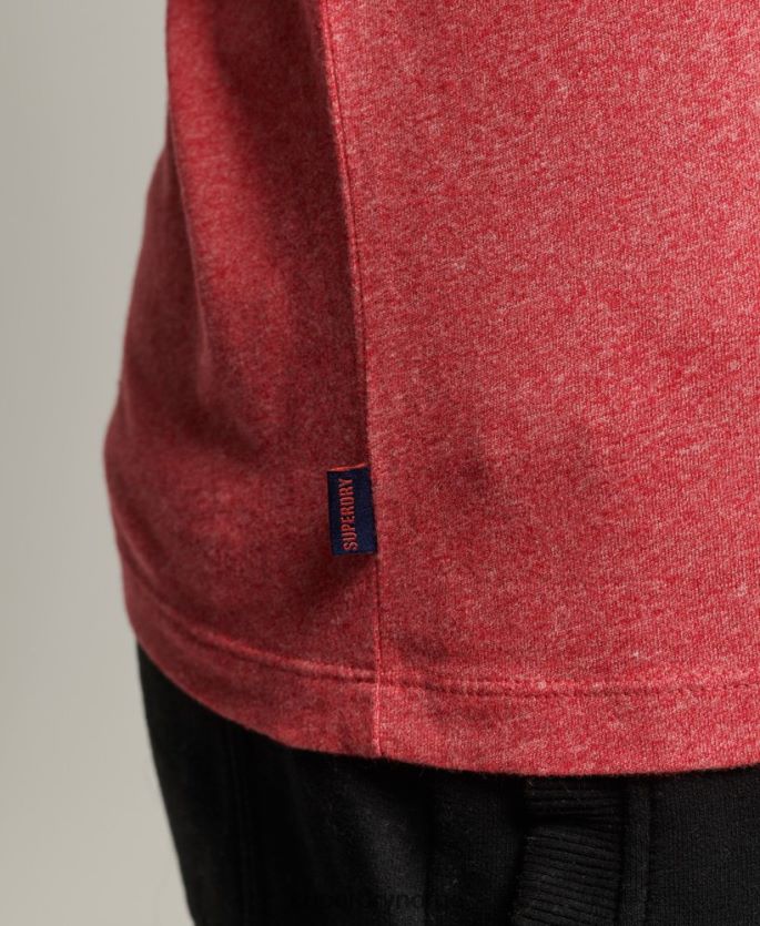 Superdry rød klær 86P46D4901 organisk bomull essensielt logo ringer t-skjorte menn