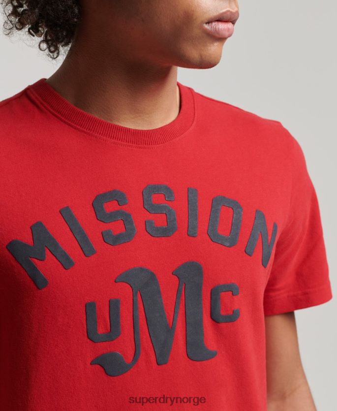 Superdry rød klær 86P46D4928 vintage atletisk t-skjorte menn