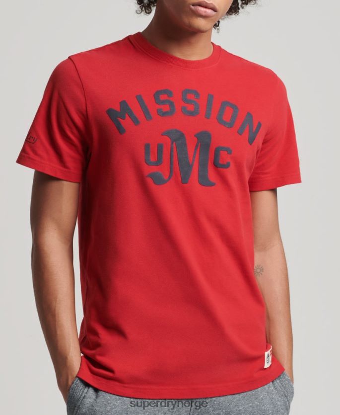 Superdry rød klær 86P46D4928 vintage atletisk t-skjorte menn
