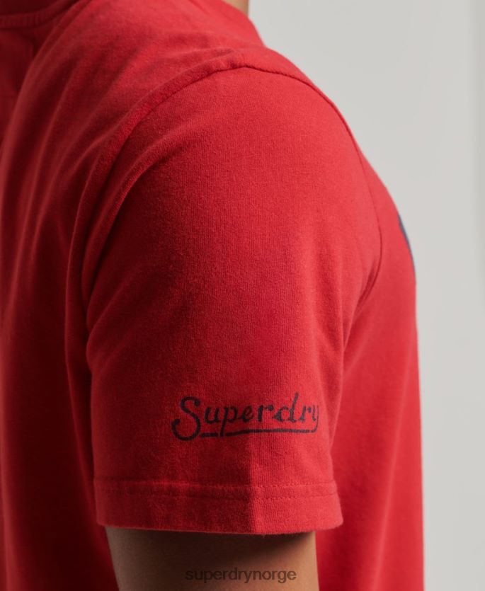 Superdry rød klær 86P46D4928 vintage atletisk t-skjorte menn