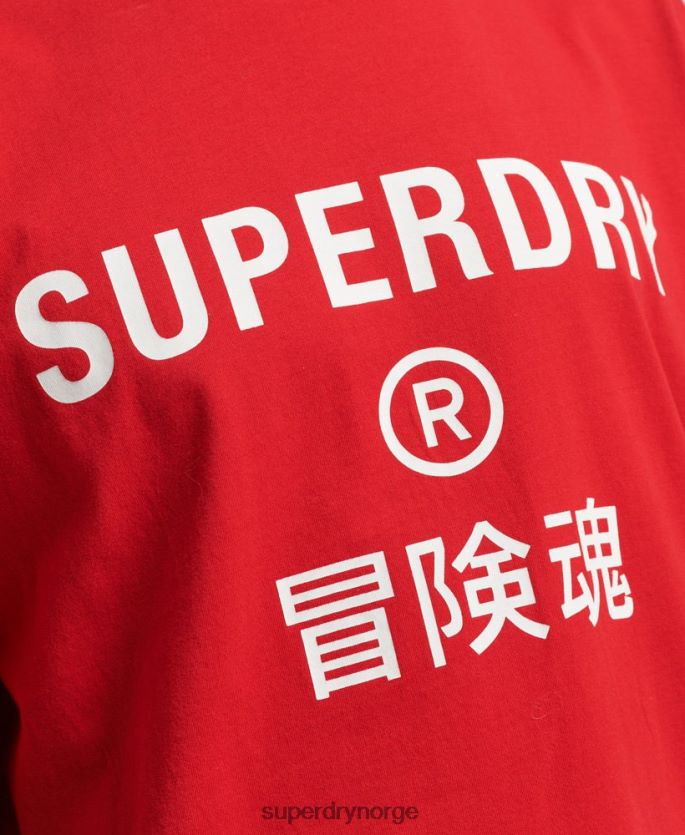 Superdry rød klær 86P46D4937 code core sport t-skjorte menn