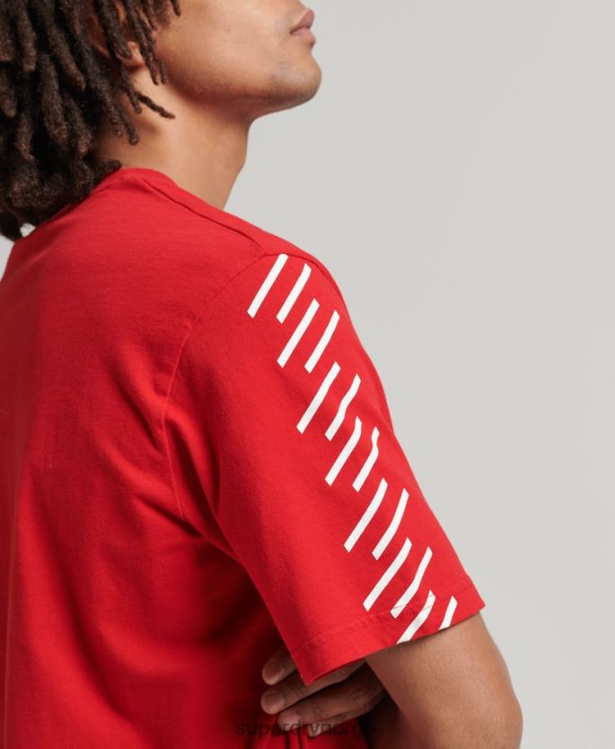 Superdry rød klær 86P46D4937 code core sport t-skjorte menn