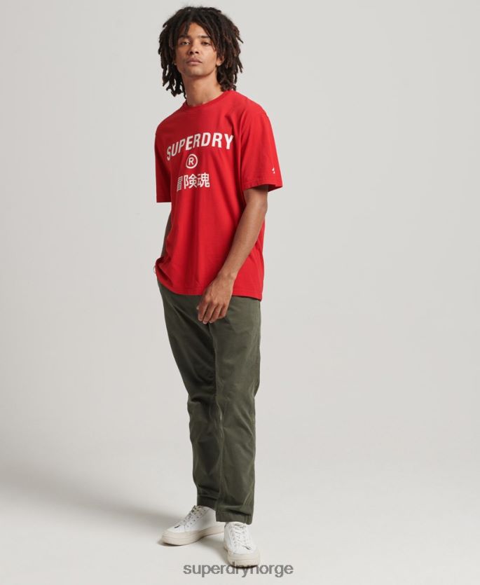 Superdry rød klær 86P46D4937 code core sport t-skjorte menn