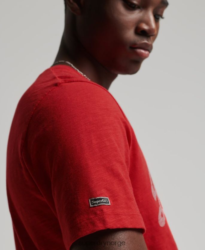 Superdry rød klær 86P46D4976 vintage merch store t-skjorte menn