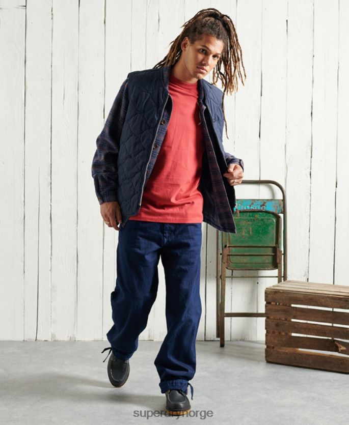 Superdry rød klær 86P46D4981 tørr grafisk t-skjorte i begrenset opplag menn