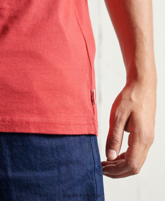 Superdry rød klær 86P46D4981 tørr grafisk t-skjorte i begrenset opplag menn