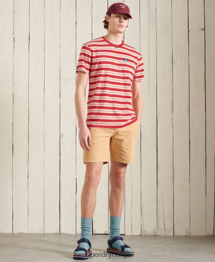 Superdry rød klær 86P46D4983 økologisk bomull cali surf t-skjorte med avslappet passform menn