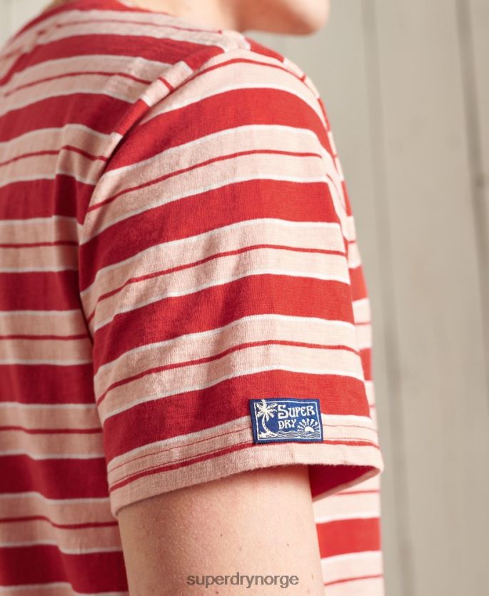 Superdry rød klær 86P46D4983 økologisk bomull cali surf t-skjorte med avslappet passform menn