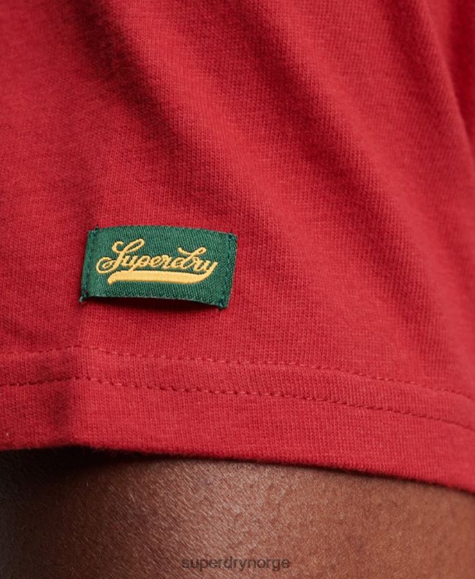 Superdry rød klær 86P46D88 vintage scripted college t-skjorte menn