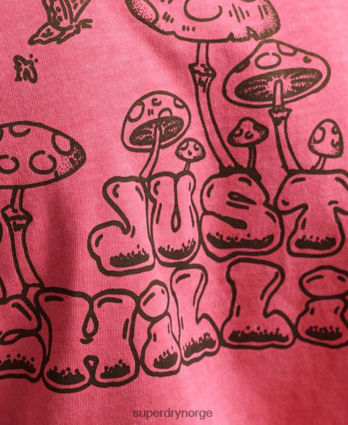 Superdry rosa klær 86P46D4793 inn i skogen grafisk t-skjorte menn