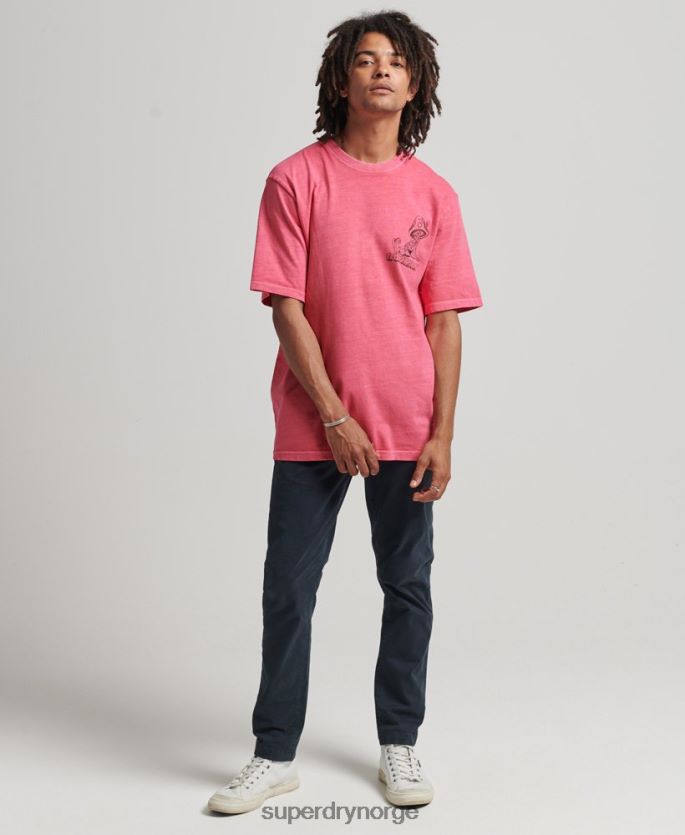 Superdry rosa klær 86P46D4793 inn i skogen grafisk t-skjorte menn