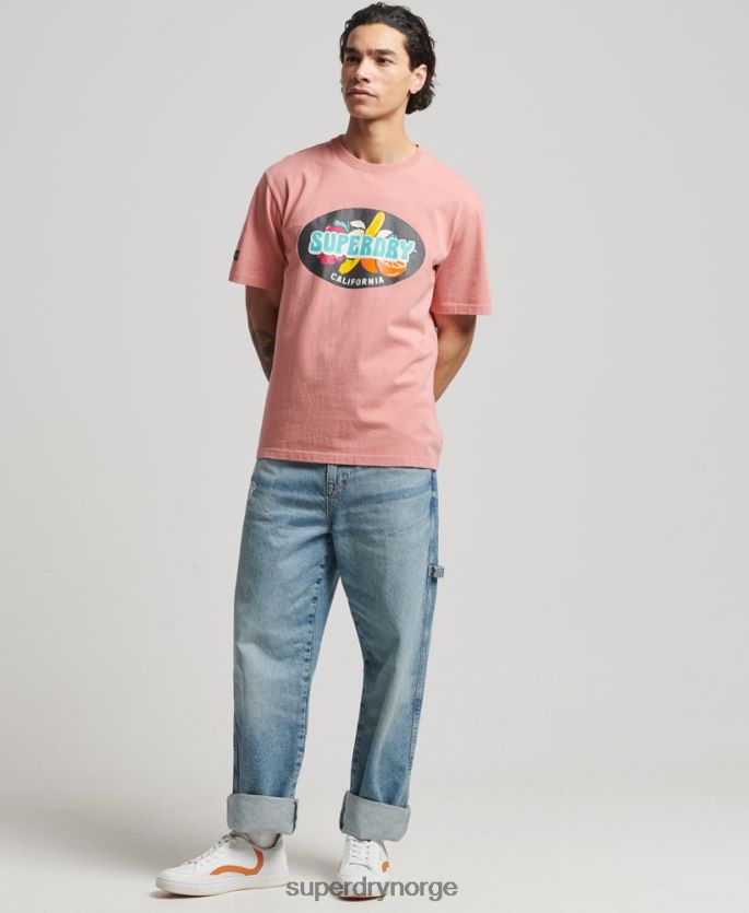 Superdry rosa klær 86P46D4854 vintage surfer ranchero t-skjorte menn