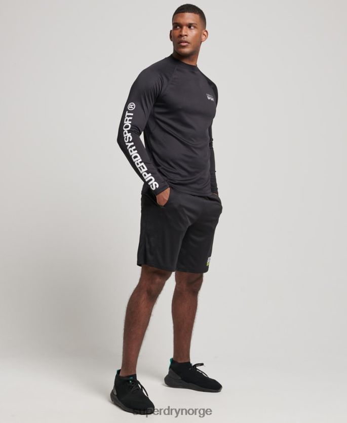 Superdry svart klær 86P46D1419 train mock hals topp menn
