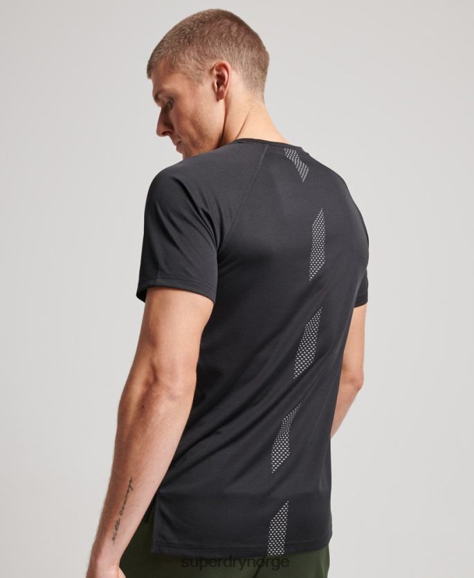 Superdry svart klær 86P46D1423 train active grafisk kortermet t-skjorte menn