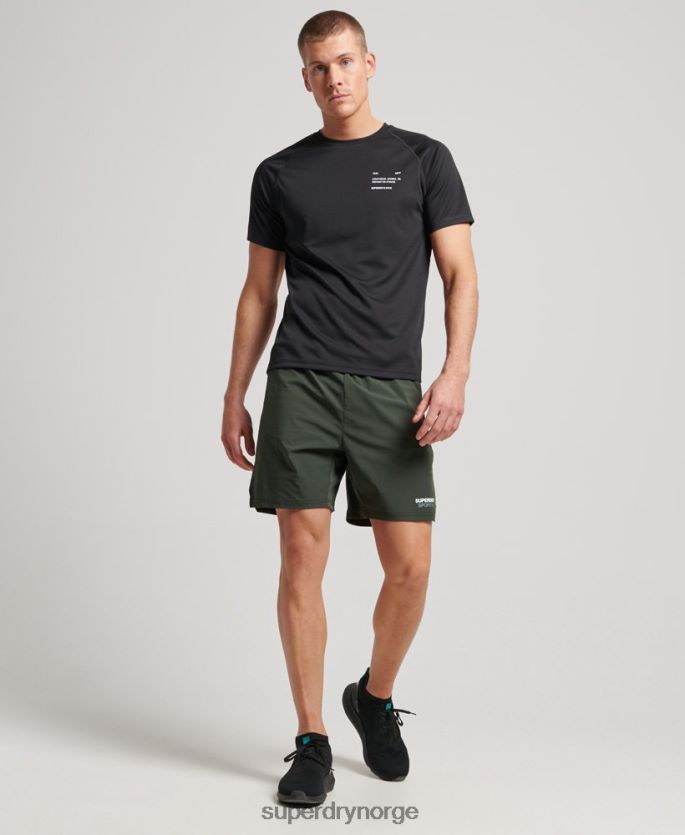 Superdry svart klær 86P46D1423 train active grafisk kortermet t-skjorte menn