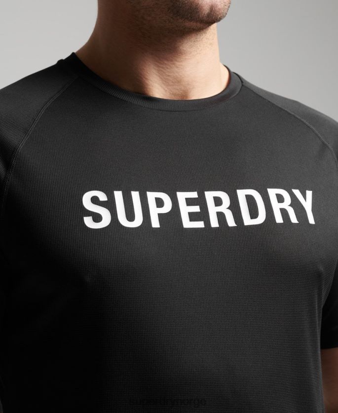 Superdry svart klær 86P46D1430 train active logo kortermet t-skjorte menn