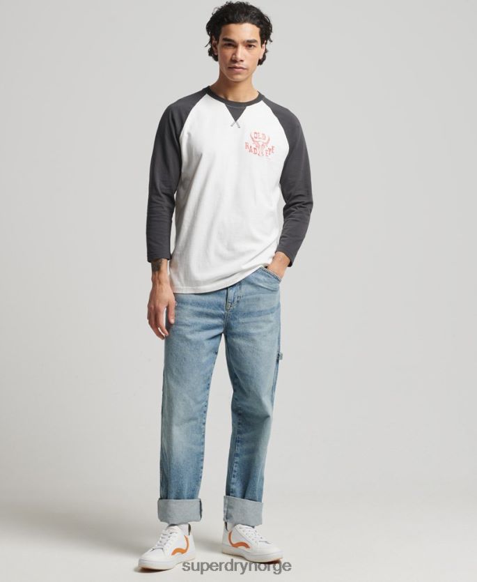 Superdry svart klær 86P46D1586 vintage surf ranchero topp menn