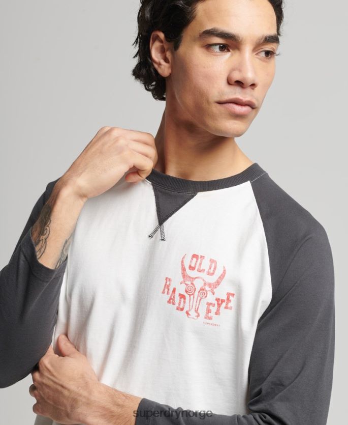 Superdry svart klær 86P46D1586 vintage surf ranchero topp menn