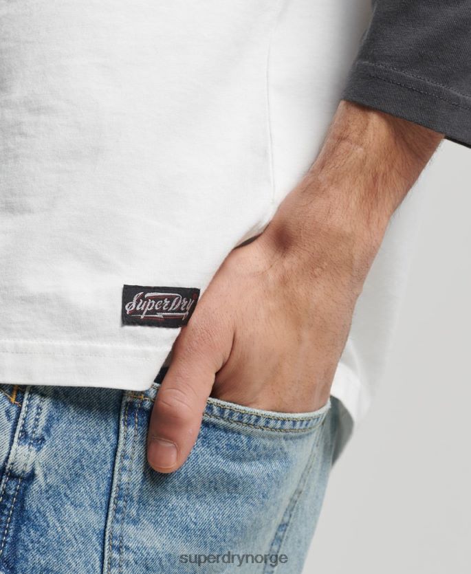 Superdry svart klær 86P46D1586 vintage surf ranchero topp menn