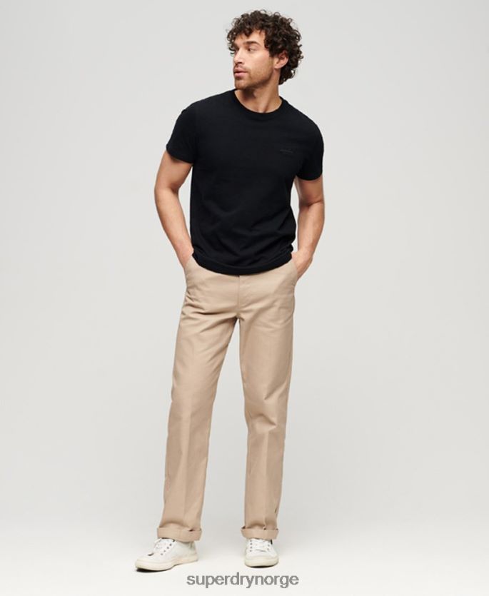 Superdry svart klær 86P46D3 essensiell logo-t-skjorte i økologisk bomull menn